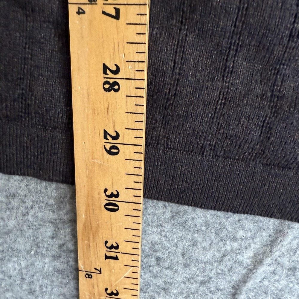 JWN Sweater Mens Large Brown V Neck Merino Wool Cotton Ribbed Knit Pullover - Picture 4 of 6